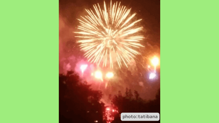 豊平館からの花火の写真２