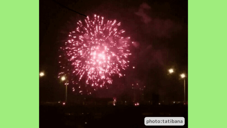 豊平橋からの花火の写真